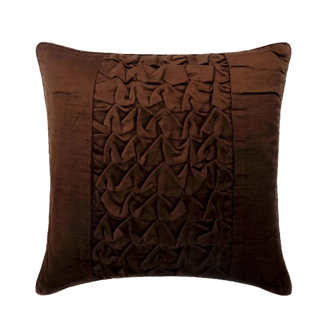 Throw Pillow Case Brown 16"x16", Sofa Decor Velvet Knots Textured - Brown Knots