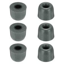 6Pcs Memory Foam Earbud Tips 4.5mm/0.18" Large Ear Bud Tips, Gray