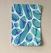 Deepwater Glow, ACEO Art Card, Cool Waters, Original, Acrylic, TBtheArtsyGal