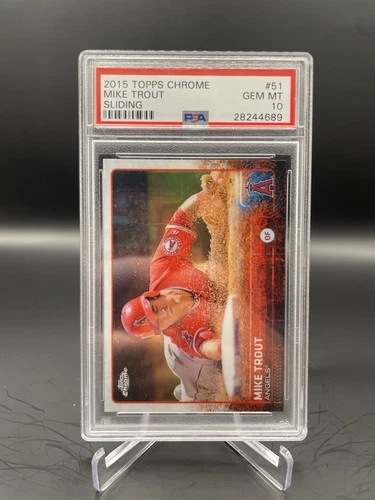 2015 Topps Chrome - Mike Trout #51 Red Jersey
