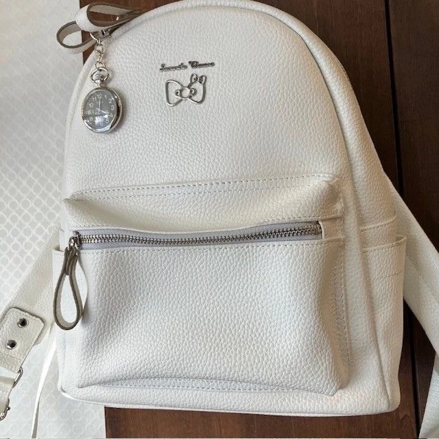 Mochila Sanrio Hello Kitty × Samantha Vega colaboración kawaii blanca para mujer Foto 4 de 4