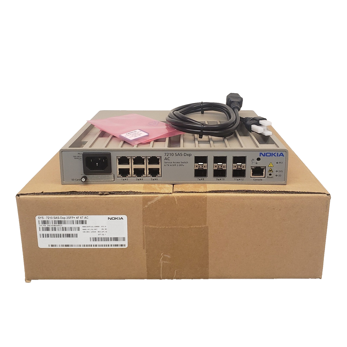 NOKIA 7210 Service Access System 7210 SAS-Dxp 2SPF+ 4F 6T AC