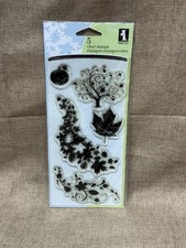 Inkadinkado Clear Stamps - Fall Season - Tree, Leaves