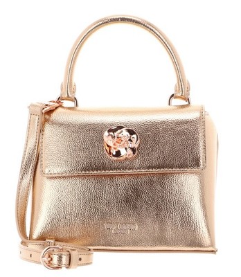 Ted Baker Rosama Rose Detail Mini Metallic Top Handle Bag Umhängetasche Rosegold