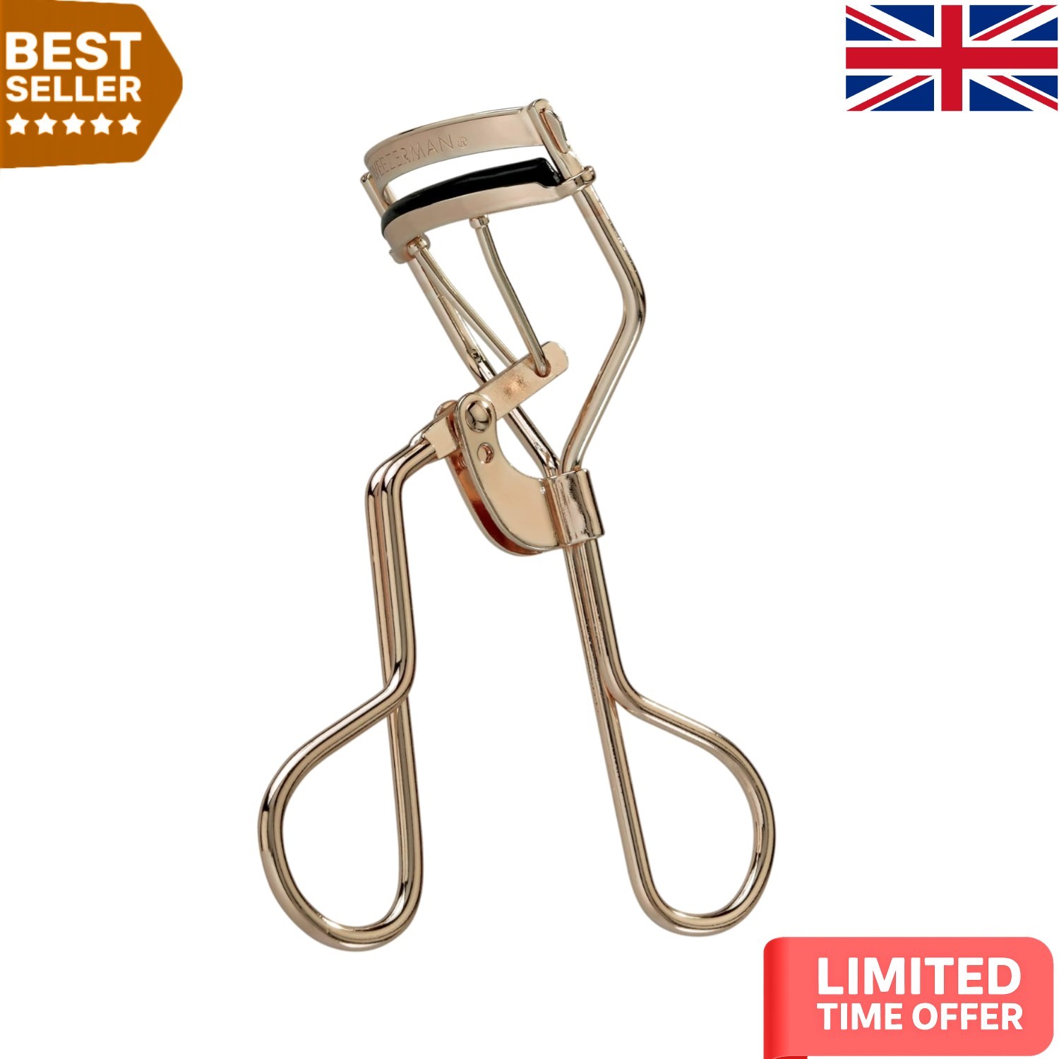 Lightweight Stainless Steel Eyelash Curler - Compact & Travel-Friendly (1 Count)