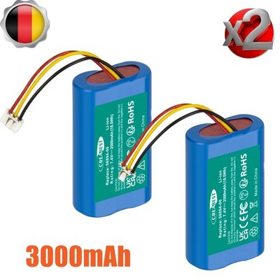 2X Akku Für ComfortCut 8893 8895 08894-00.641.00 D-89079 Ulm 3000mAh 7,4V Li-ion