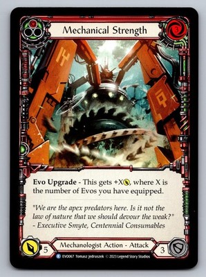 Mechanical Strength (Red) EVO067 Rare Bright Lights Flesh and Blood Near Mint