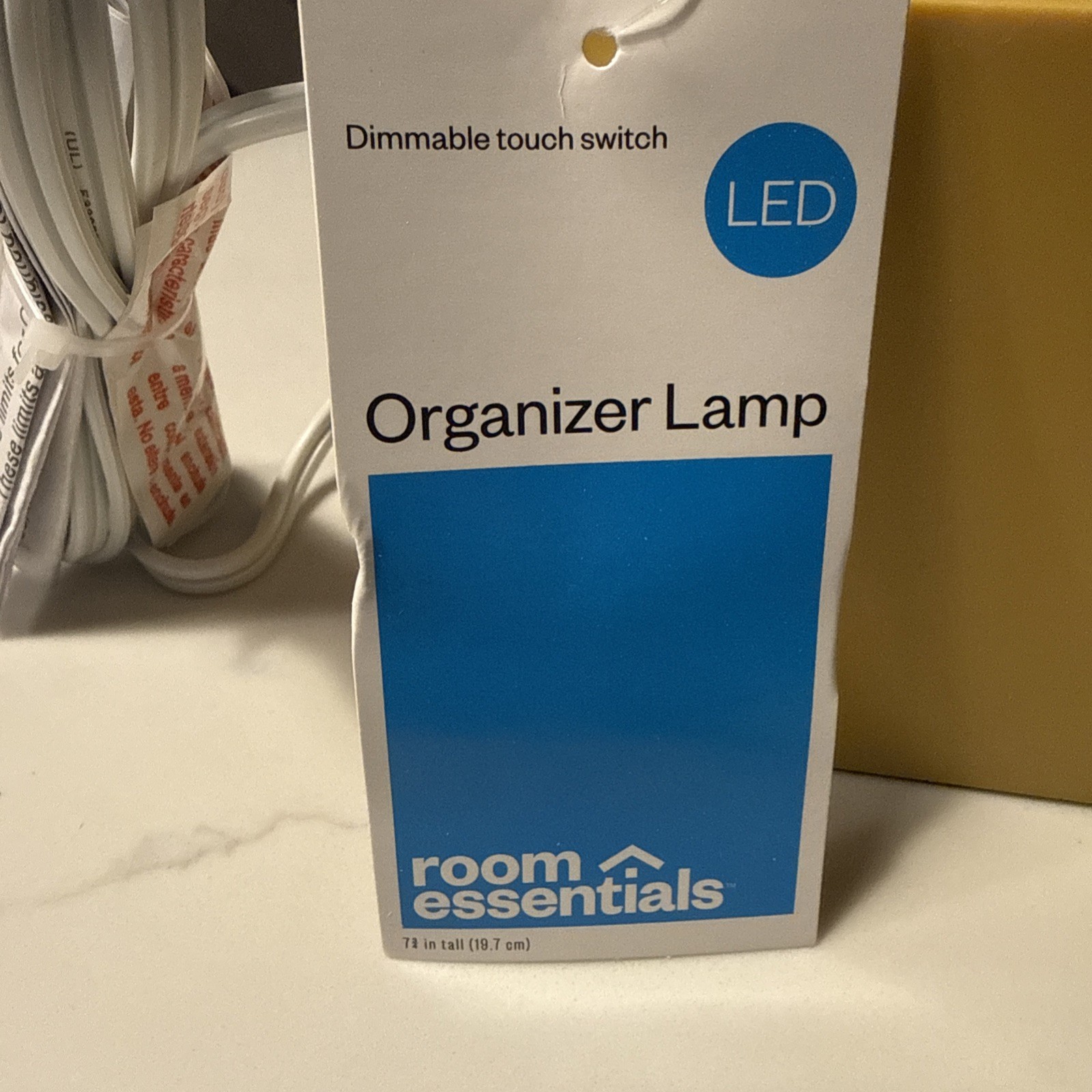 Room Essentials Yellow Organizer LED Lamp With Dimmable Touch Switch & Built-In thumbnail 5