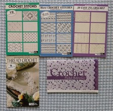 Lot of 4 books Leisure Arts series Beginner s Guide to Crochet stitches,patterns