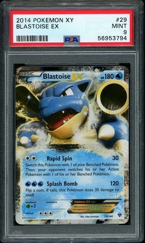 2014 Pokemon XY Base Blastoise EX #29 PSA 9 MINT