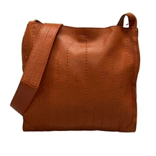 Auth HERMES Toudou Orange Agneau Milo Shoulder Bag