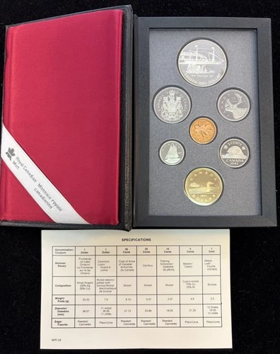 1991 Canada Proof Double Dollar Set Frontenac Silver Dollar Royal Canadian Mint