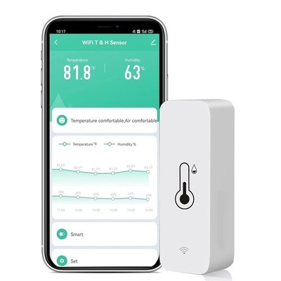 WiFi Temperature Humidity Sensor Wireless Thermometer Hygrometer Smart Home App