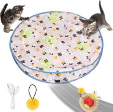 Giochi Interattivi per Gatti, Palla Giocattolo per Gatto Con Tappetino Stimolare