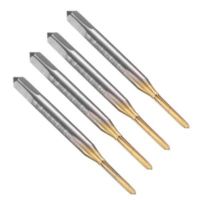 4pcs Straight Flute Thread Tap M1.6 x 0.35 Metric Ti-Coated M35 HSS-CO Tapping