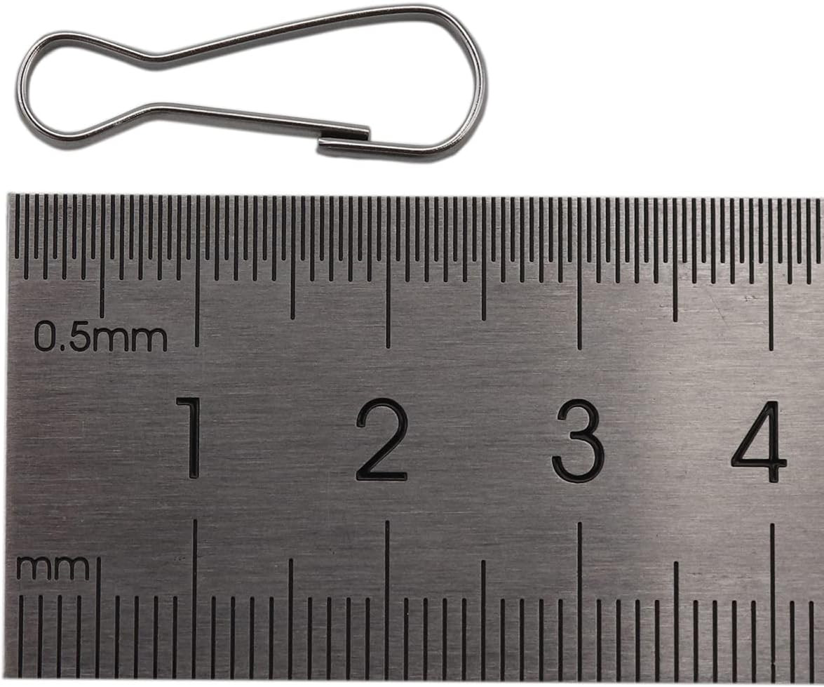 100 Pcs 304 Stainless Steel Spring Snap Hooks, Small Spring Clips, Lanyard Snap