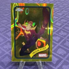 2025 Topps Chrome Marvel Yellow Lava Refractor #137 Iron Fist