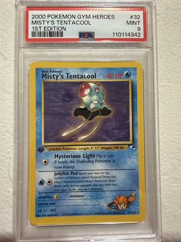 Misty's Tentacool (1st Edition) graded PSA 9 for sale on eBay