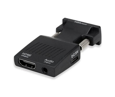 VGA TO HDMI Adapter HDTV 1080P 60Hz Konverter Audio & Videokabel für PC, Laptop