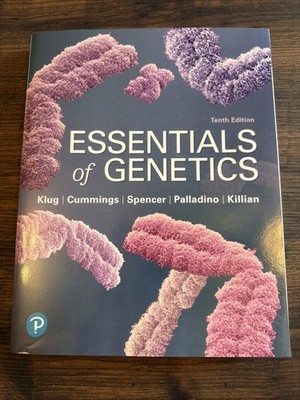  Essentials of Genetics (Tenth Edition) by Klug, Cummings - Paperback