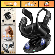 Open Ear Bluetooth Headphones, Ergonomic Over Ear Earbuds, 40H Playtime, IPX6 Wa