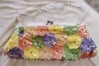 Garden Party. Fully Sequined and Beaded Clutch Handbag Purse. — photo 1