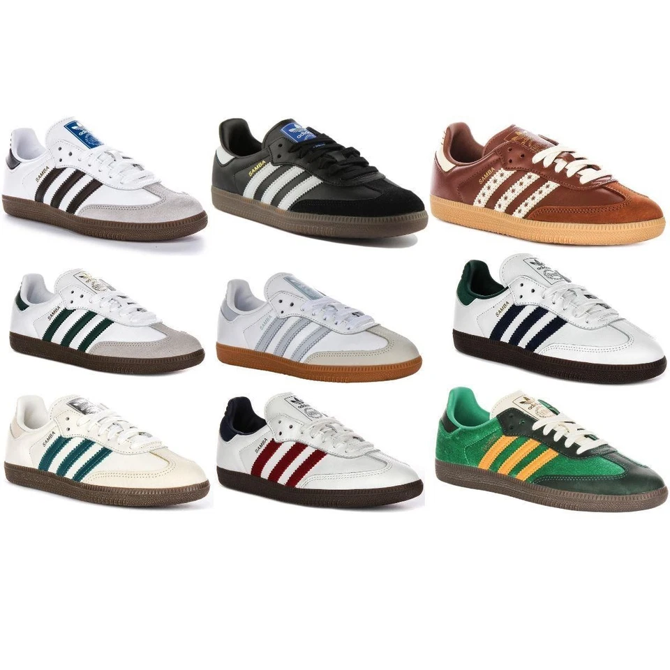 Adidas Samba OG IE0877 Retro Cuir Femme Baskets Blanc Gris EU 36-42 - Photo 1/1