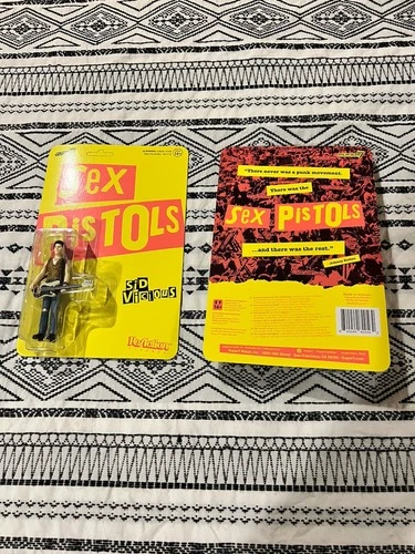 Sex Pistols JOHNNY ROTTEN SID VICIOUS SUPER 7  REACTION WAVE 1 FIGURES