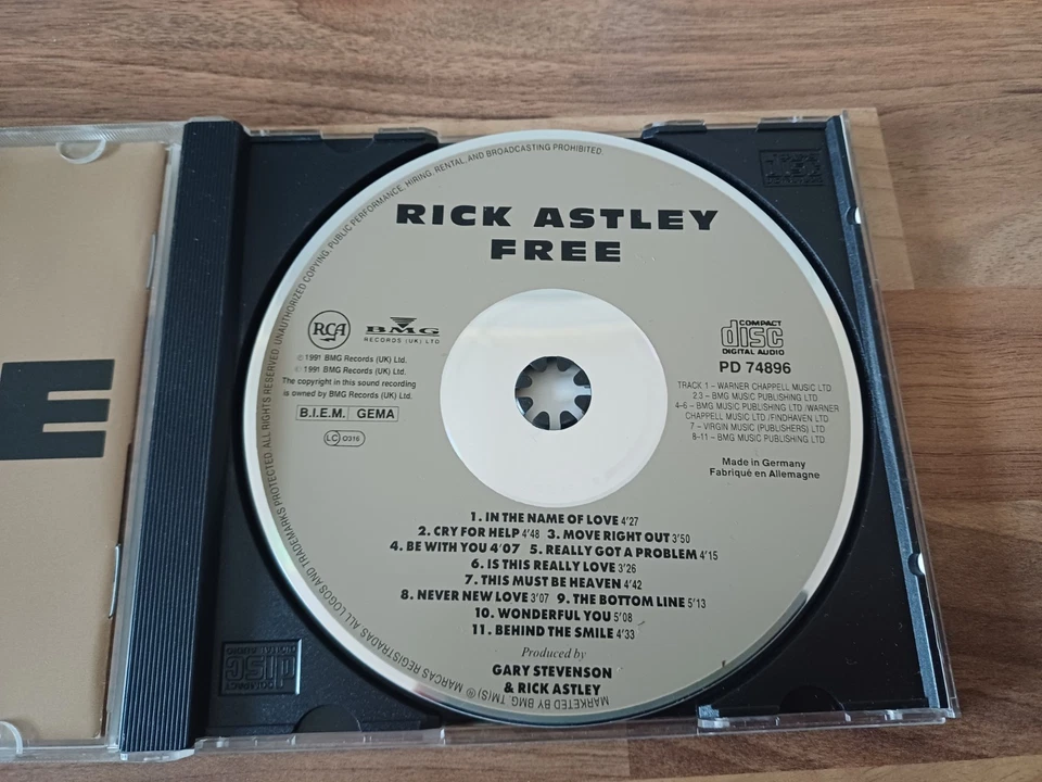 CD   RICK ASTLEY - FREE - Sehr guter Zustand - Bild 2 von 4