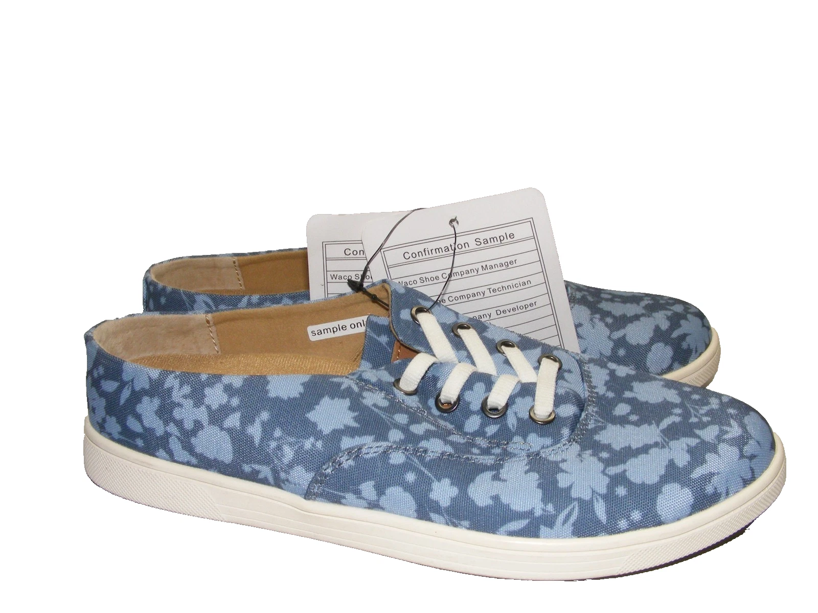 Revitalign Orthotic Canvas Lace Sneakers Blue Size 7 M Mules Sandals Laces Shoe
