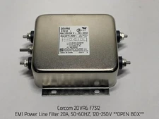 Corcom 20VR6 F7312 EMI Power Line Filter 20A, 50-60HZ, 120-250V **OPEN BOX**