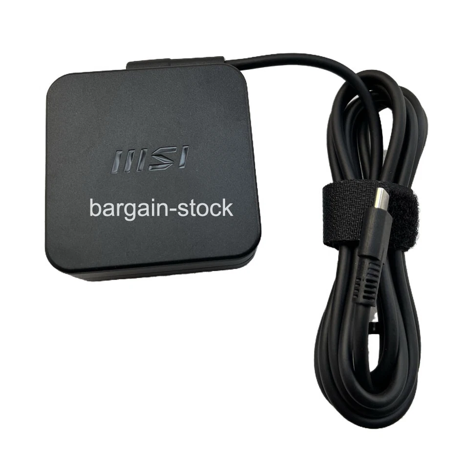 Adaptador de corriente alterna de 20 V 65 W para cargador de computadora portátil MSI Prestige 13 14 AI AI + serie Evo Foto 2 de 4