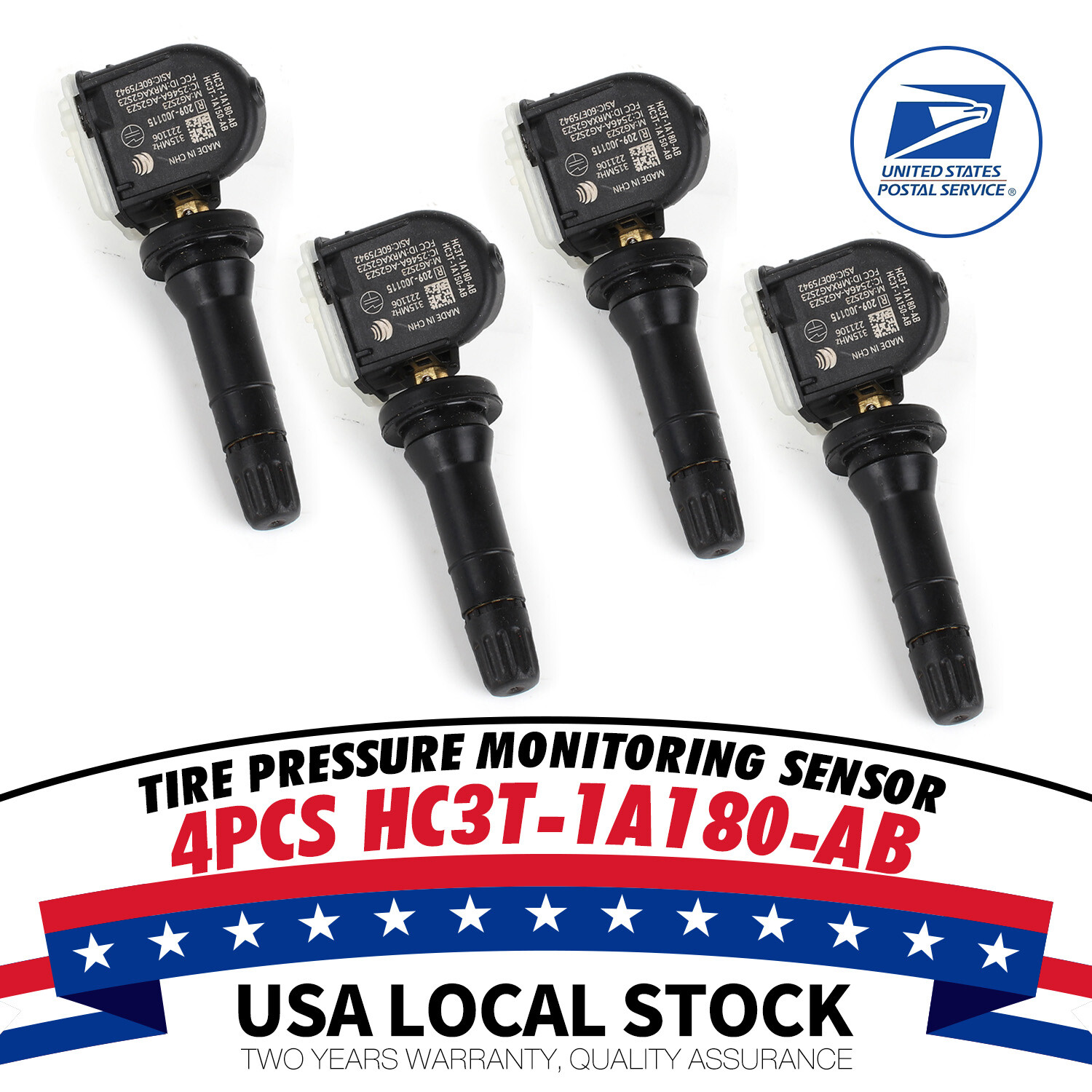 Complete Set of 4 NEW TPMS Tire Pressure Sensors Kit for LINCOLN CONTINENTAL