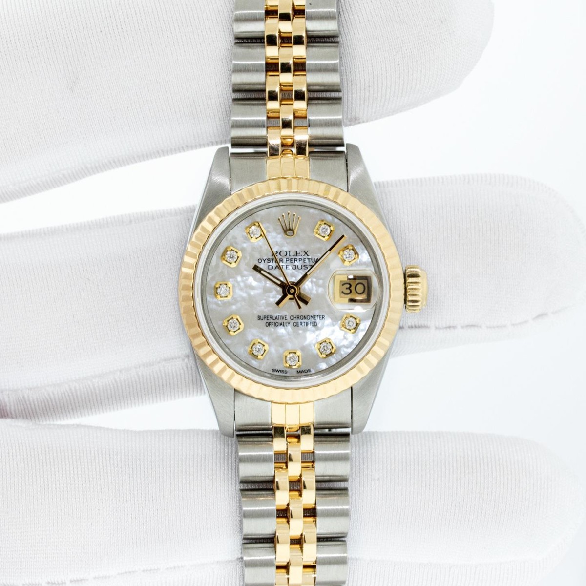 Rolex Lady DateJust 26 MOP Diamond Dial Steel and 18K Gold  display picture 1