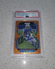 Amon-Ra St. Brown Signed 2021 Prizm Orange Lazer PSA GEM MT 10 Auto Detroit Lion