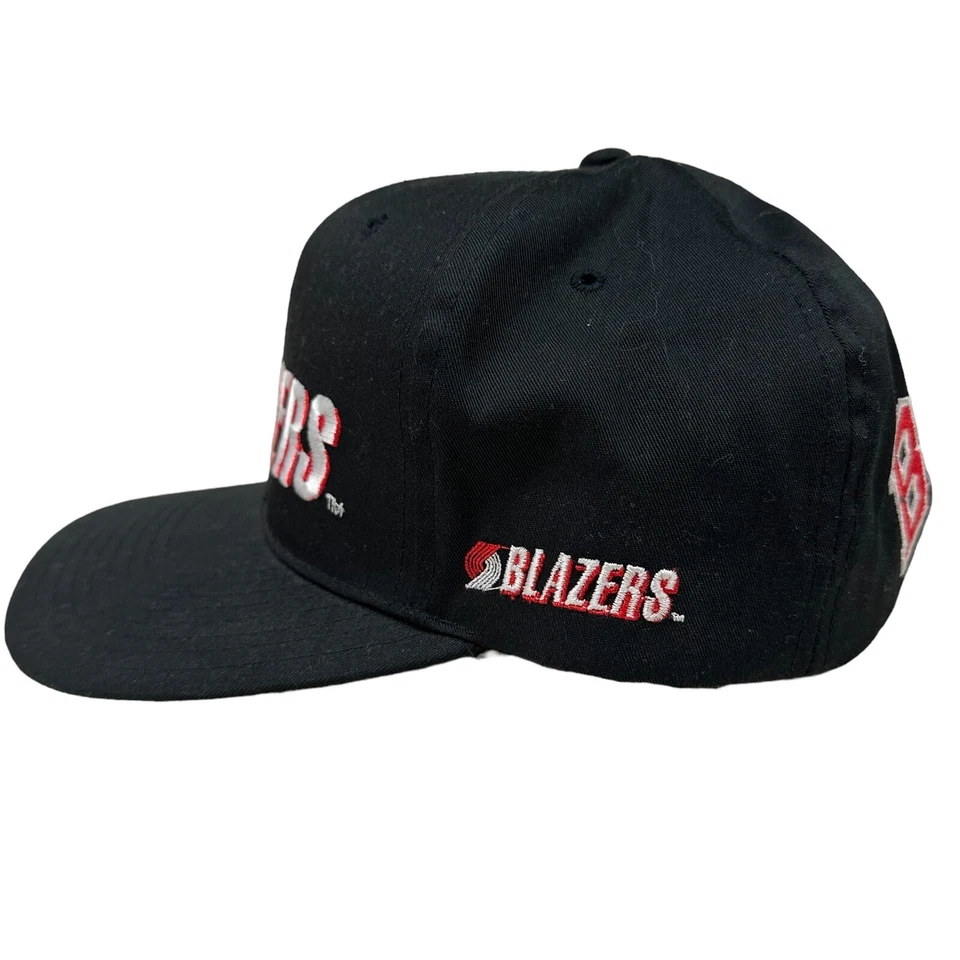 De colección Portland Trail Blazers NBA Negro Bloque Cabeza Snap Back Sombrero Foto 3 de 4
