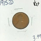 1915-D LINCOLN WHEAT CENT ~ VG+ ~NICE COIN~