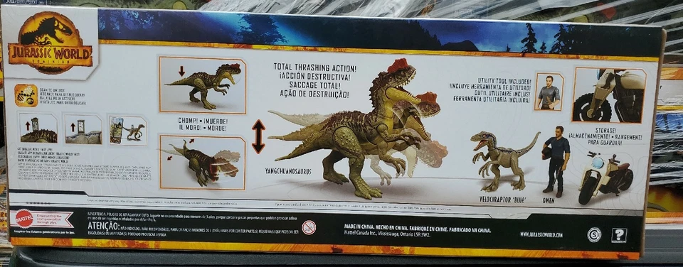Paquete de 3 juguetes Mattel Jurassic World: Dominion: Owen & Blue Velociraptor Foto 4 de 4