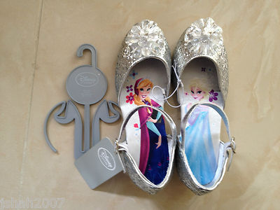 Disney Store exklusive Frozen Elsa & Anna silberne Glitzerschuhe alle Größen *ANSEHEN*
