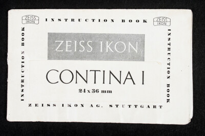 ZEISS CONTINA I INSTRUCTION BOOK/159496