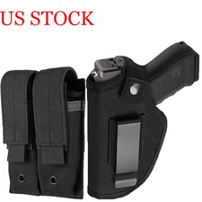 Tactical Ambidextrous Glock Pistol Gun Holster Magazine Pouch Concealed Carry