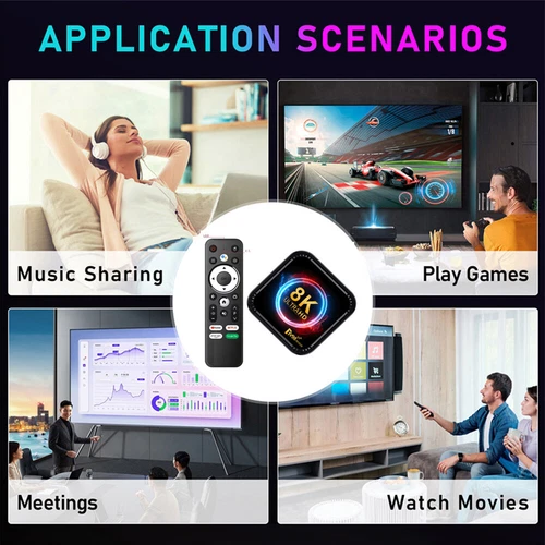 NEW Android 13 TV Box 2.4G& 5G Quad Core 8K HD Smart TV98 Bluetooth Media Player - Picture 12 of 20