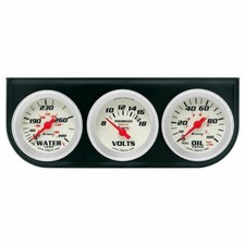 Equus 1-12 Gauge Set White 8000 Series Water Temp Volt Oil Pressure 8100