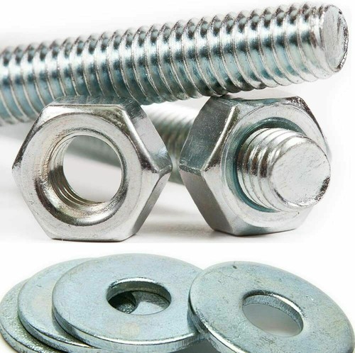 GWR Fasteners M6 Stainless Steel Threaded Bar Kit | 6mm Studding With Nyloc Nuts & Washers | A2-70 | Made In UK