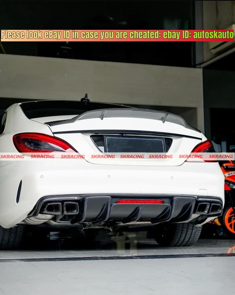 Gloss Black Trunk Spoiler Wing For Benz W218 CLS400 CLS500 CLS550 CLS63AMG 12-18 - Image 2 of 4