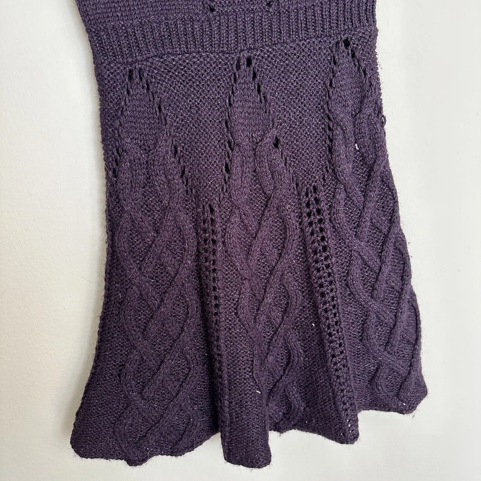 Vestido suéter morado Free People para mujer talla XS mezcla nórdica de lana suave Foto 3 de 4
