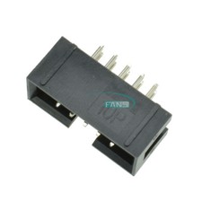 10PCS 2.54mm 10 Pin Straight Male Shrouded header IDC Socket 2x5 Pin Double Row