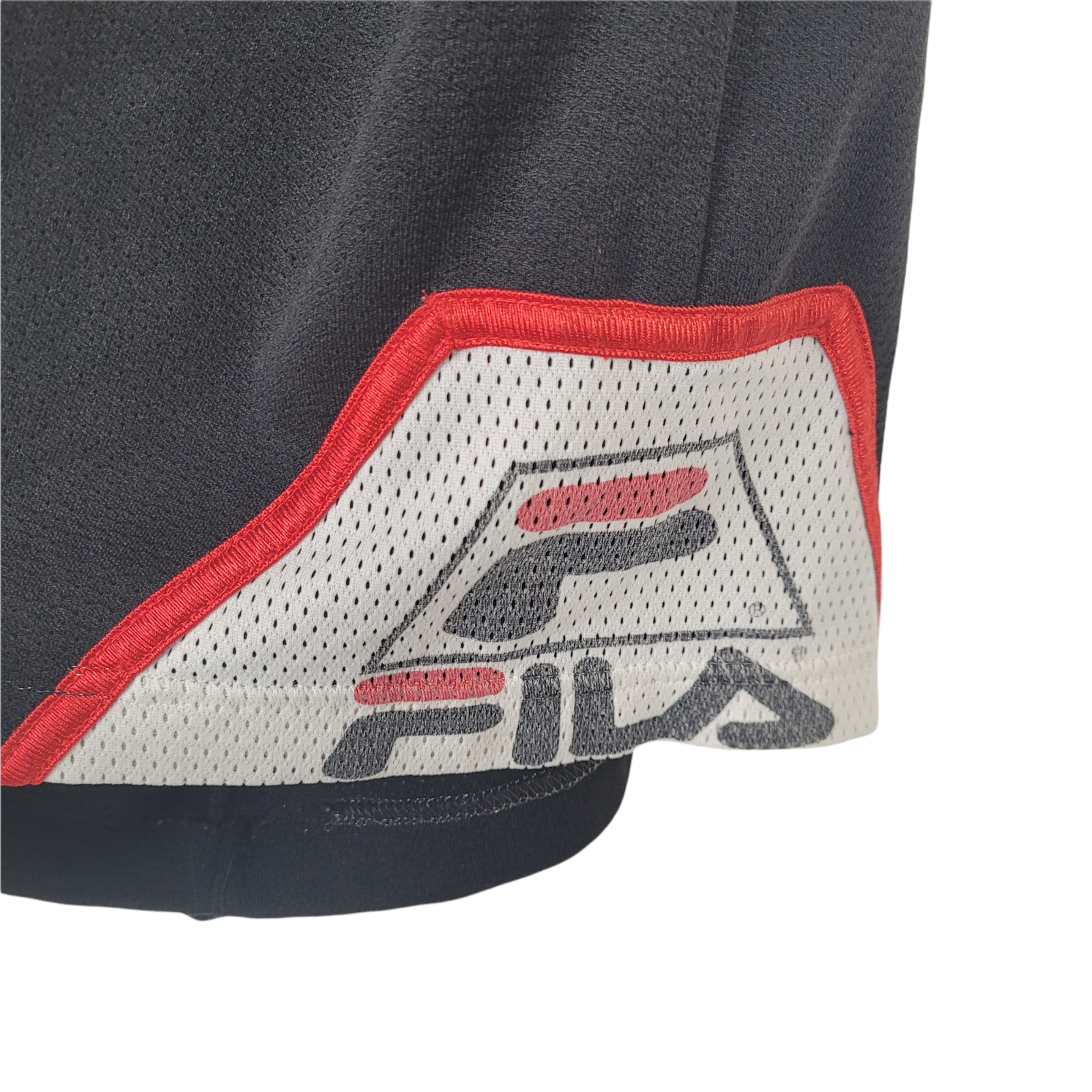 Pantaloncini Fila Vintage Taglia Large Nero Maglia Corsa Basket