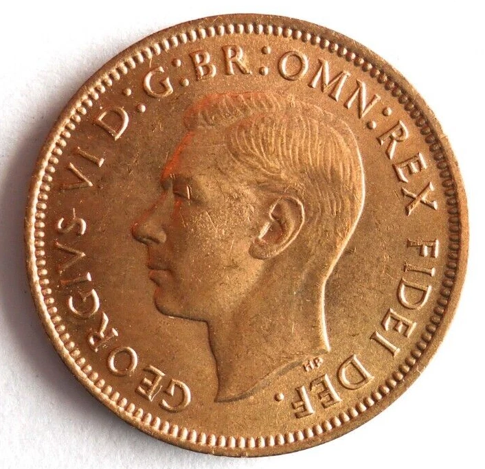 Gran Bretaña Farthing 1952 - rojo AU/UNC - Gran moneda - Envío gratuito - Farthing #3 Foto 2 de 2