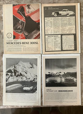 1959 Mercedes Benz 1957 Gullwing 300 Sl Lot Of 4 Road Test Originalcar Ad